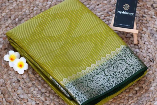 Semi Chinon Crepe Saree #4