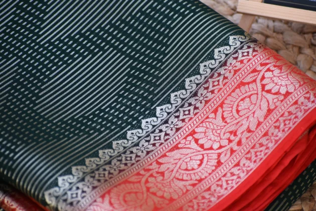 Semi Chinon Crepe Saree #1 - Image 3