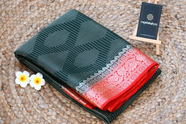 Semi Chinon Crepe Saree #1