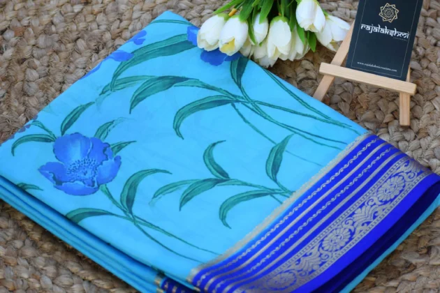 Premium Printed Semi Crepe Saree #1